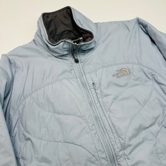 The North Face Quilted Lightweight Coat in Powder Blue Nylon - Picture 2 of 9